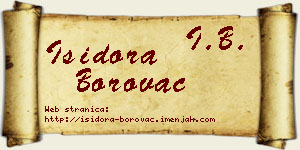 Isidora Borovac vizit kartica